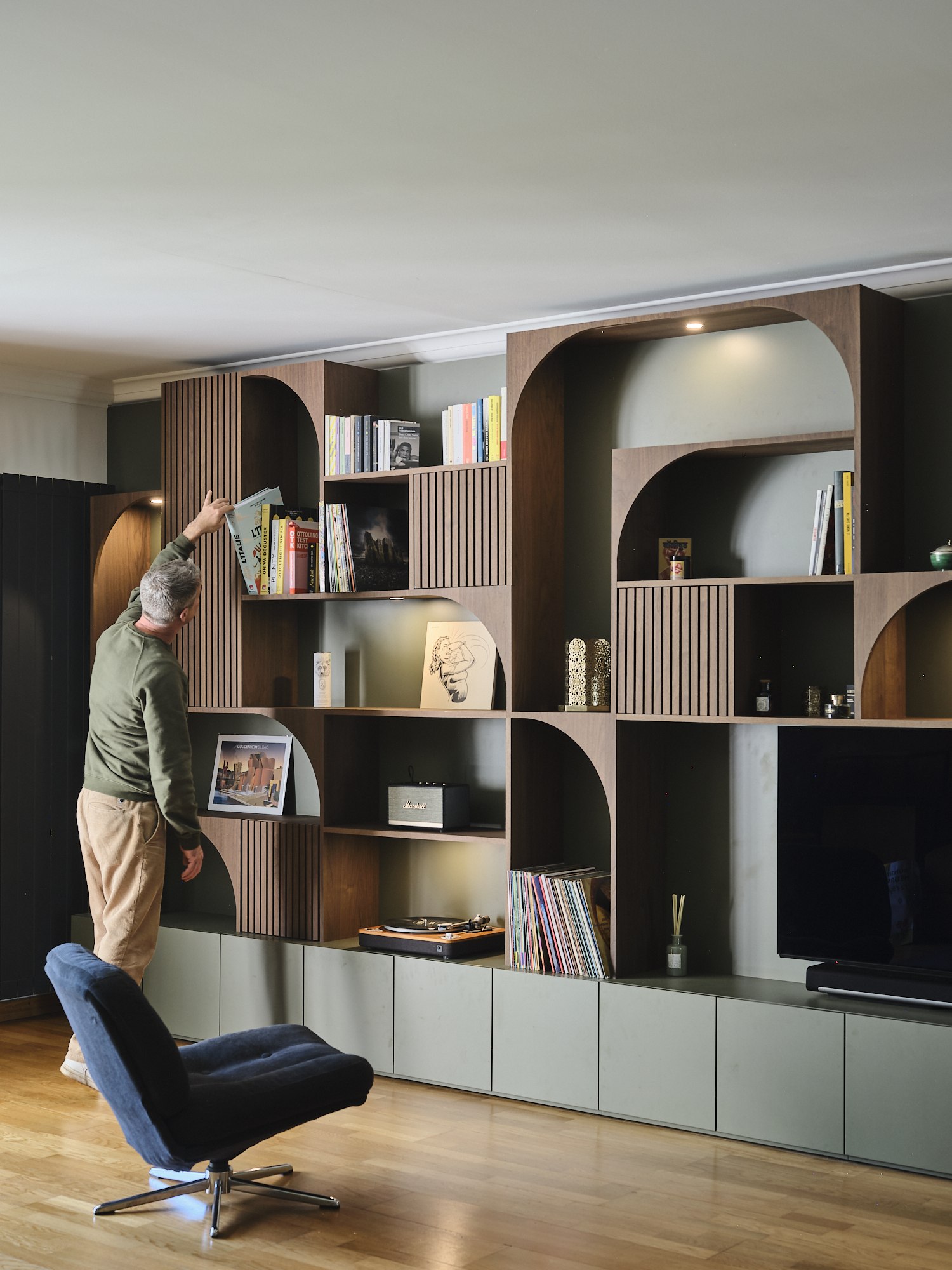 Niches ouvertes de la bibliothèque